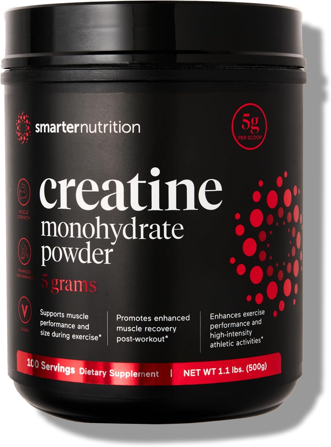 5000mg Creatine Monohydrate Powder - 500g for Muscle Mass & Hydration - Keto Friendly & Gluten-Free - 100 Servings