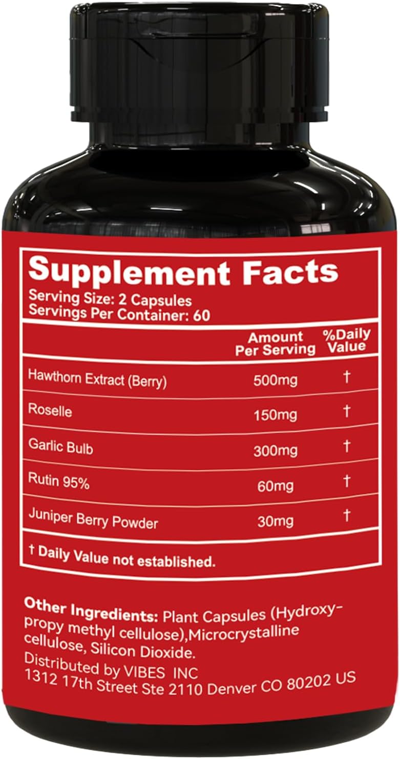 5000mg Strength Hawthorn Berry Extract Capsules for Digestion Support - 120 Vegan Capsules by EAZGOO