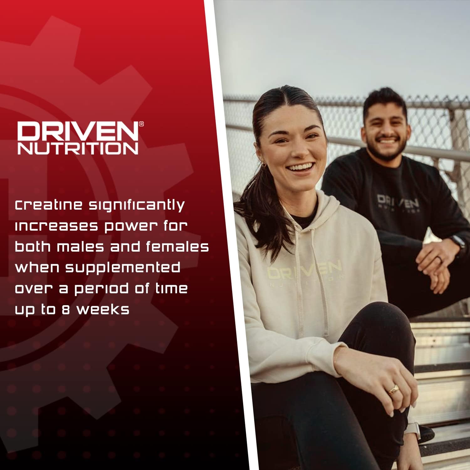500g Driven Nutrition Creatine Powder - Unflavored Micronized Formula for Physical Performance & Cognition - 5g Per Serving to Boost Strength, Endurance, & Muscle Mass