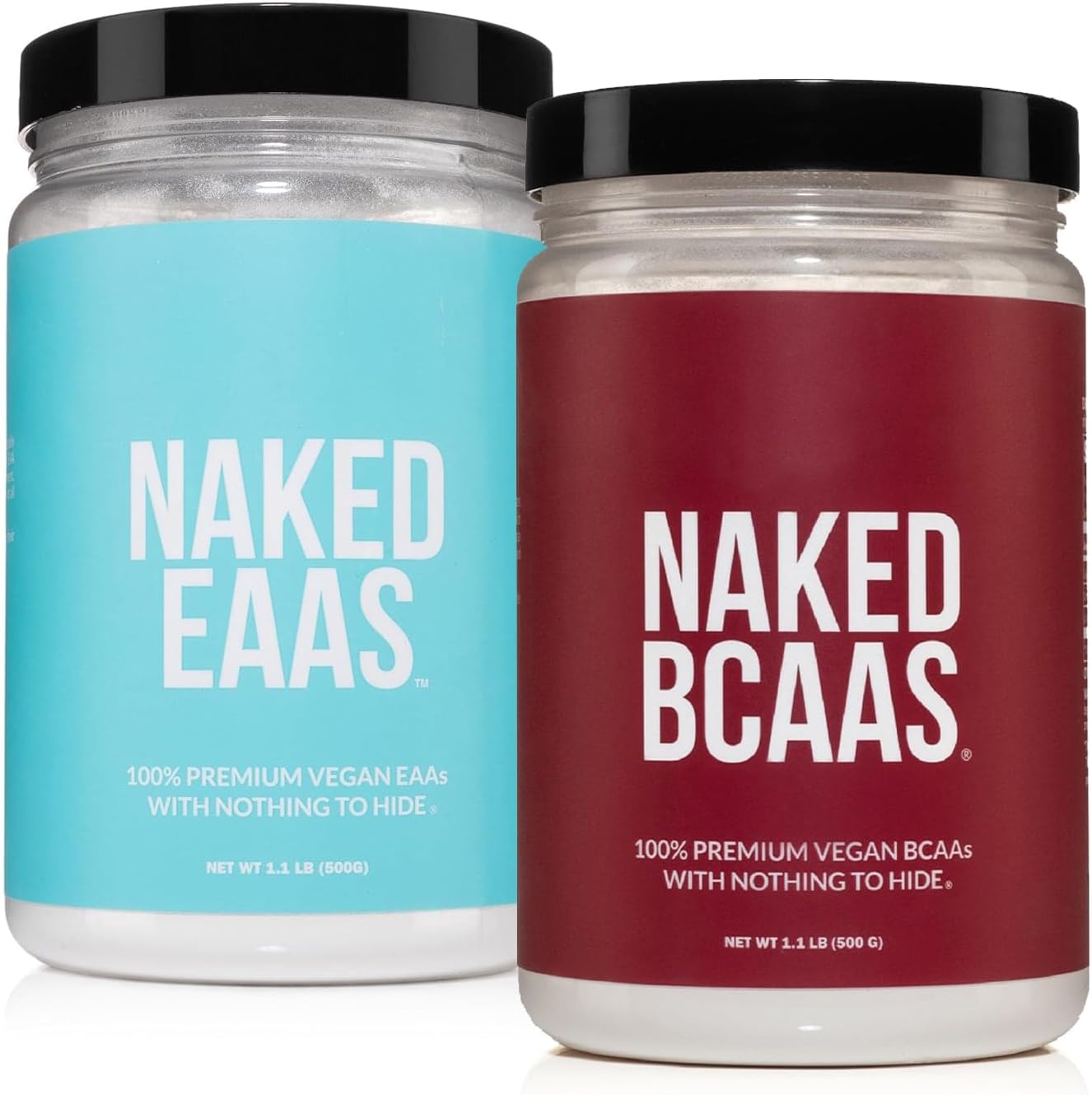500g Unflavored Vegan BCAA and EAA Amino Acids Powder Bundle - All Natural Essential Amino Acids