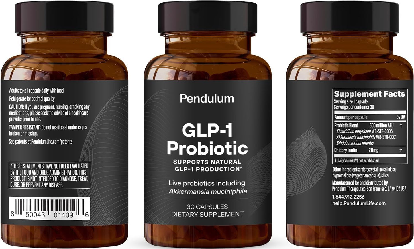 500M AFU Multi-Strain Probiotic + Prebiotic for GLP-1 Production & Energy - 30 Capsules