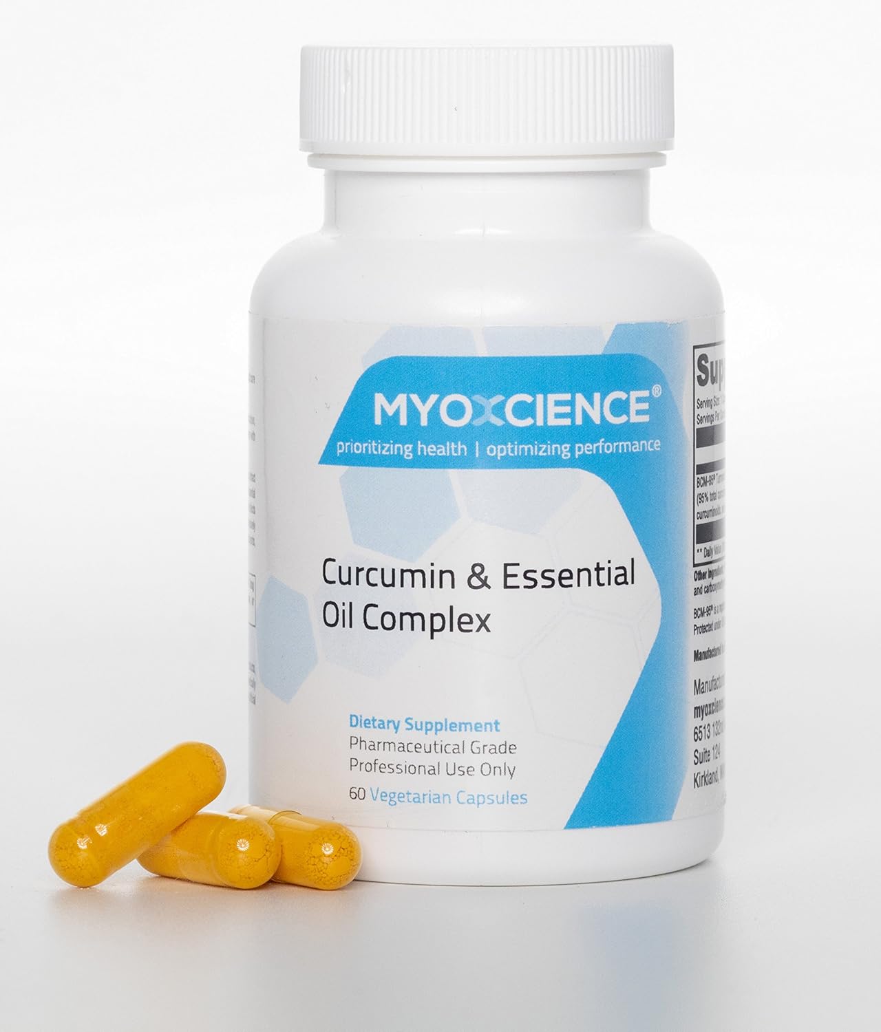 500mg BCM-95 Curcumin & Essential Oil Complex | Curcuminoids & Volatile Oil Blend by MYOXCIENCE