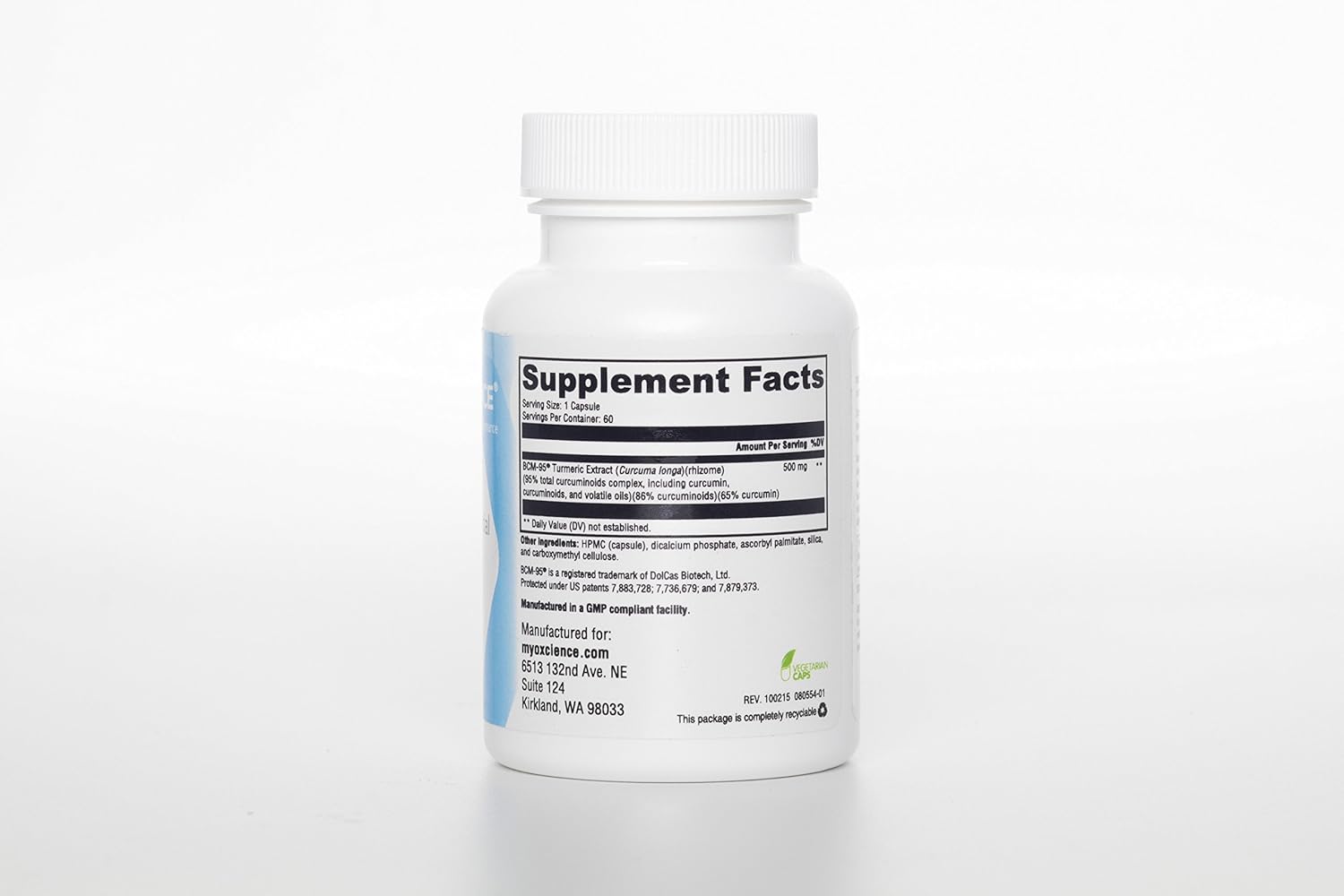 500mg BCM-95 Curcumin & Essential Oil Complex | Curcuminoids & Volatile Oil Blend by MYOXCIENCE