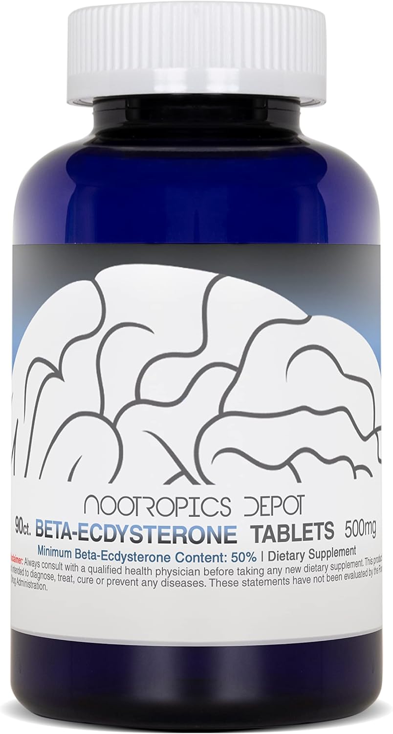 500mg Beta Ecdysterone/20-Hydroxyecdysone Tablets | Cyanotis Arachnoidea Extract | Phytoecdysteroid | 90 Count