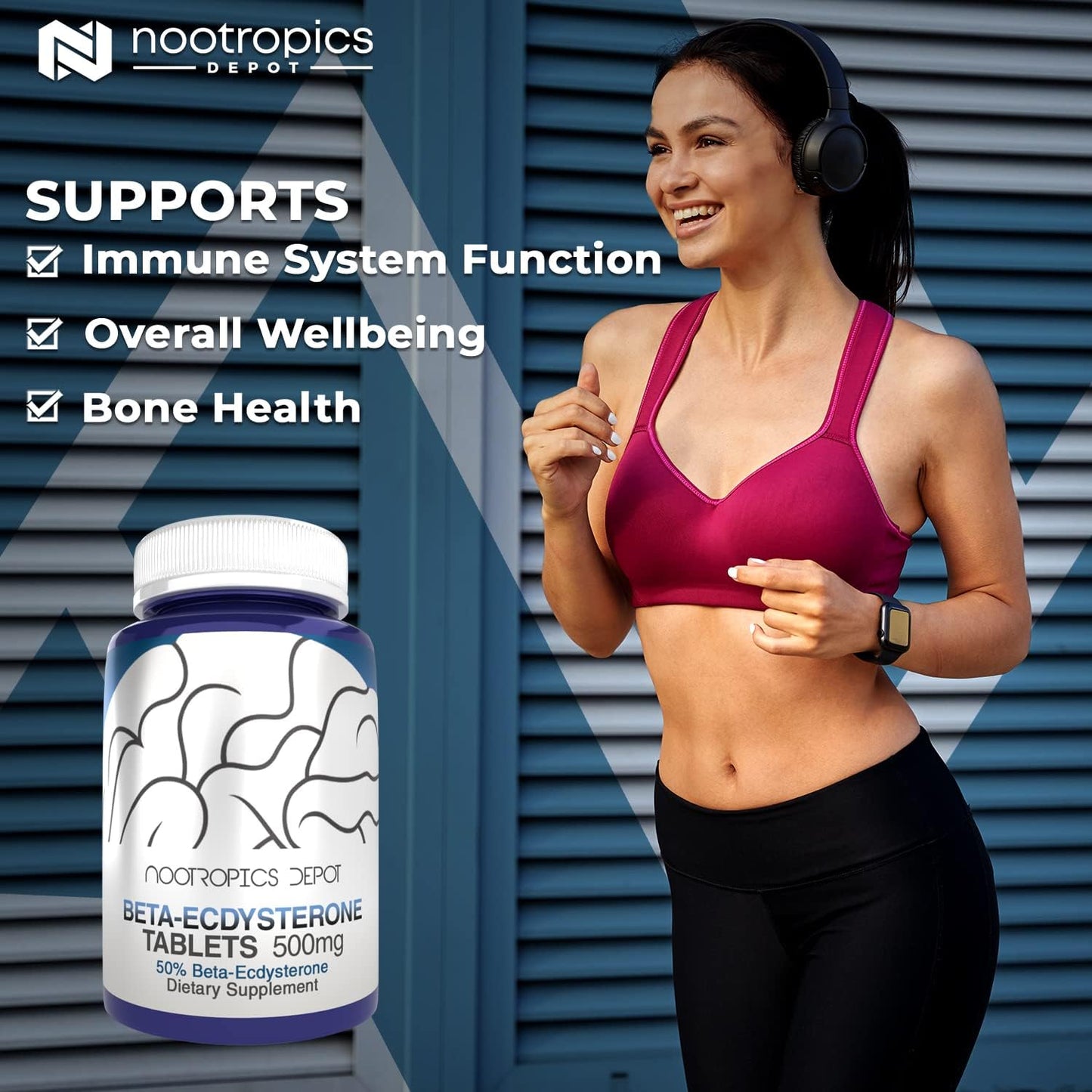 500mg Beta Ecdysterone/20-Hydroxyecdysone Tablets | Cyanotis Arachnoidea Extract | Phytoecdysteroid | 90 Count