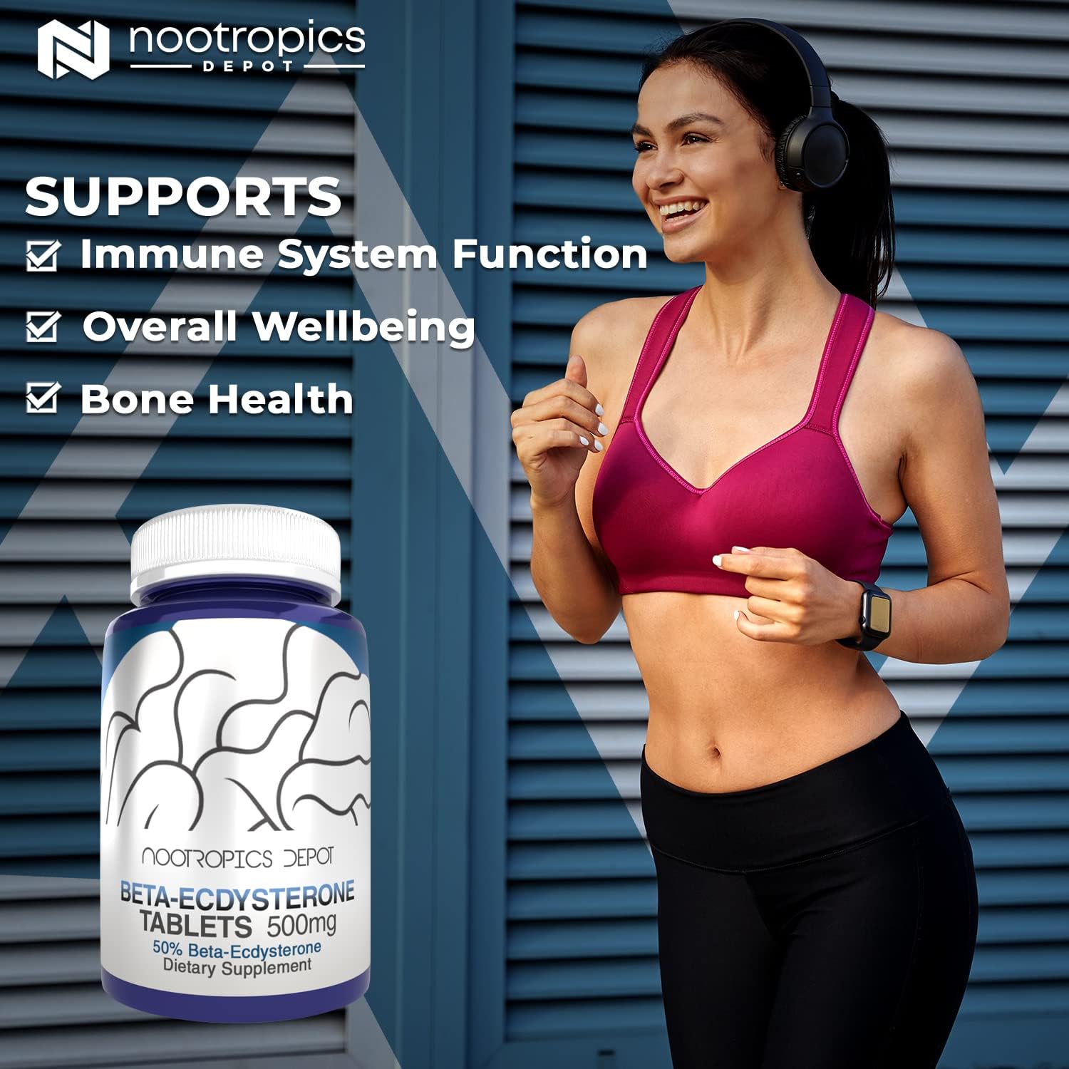 500mg Beta Ecdysterone/20-Hydroxyecdysone Tablets | Cyanotis Arachnoidea Extract | Phytoecdysteroid | 90 Count