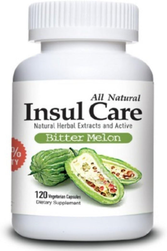 500mg Bitter Melon Herbal Extract Capsules - 120 Count - Made in USA - Gabby Insul Care Formula