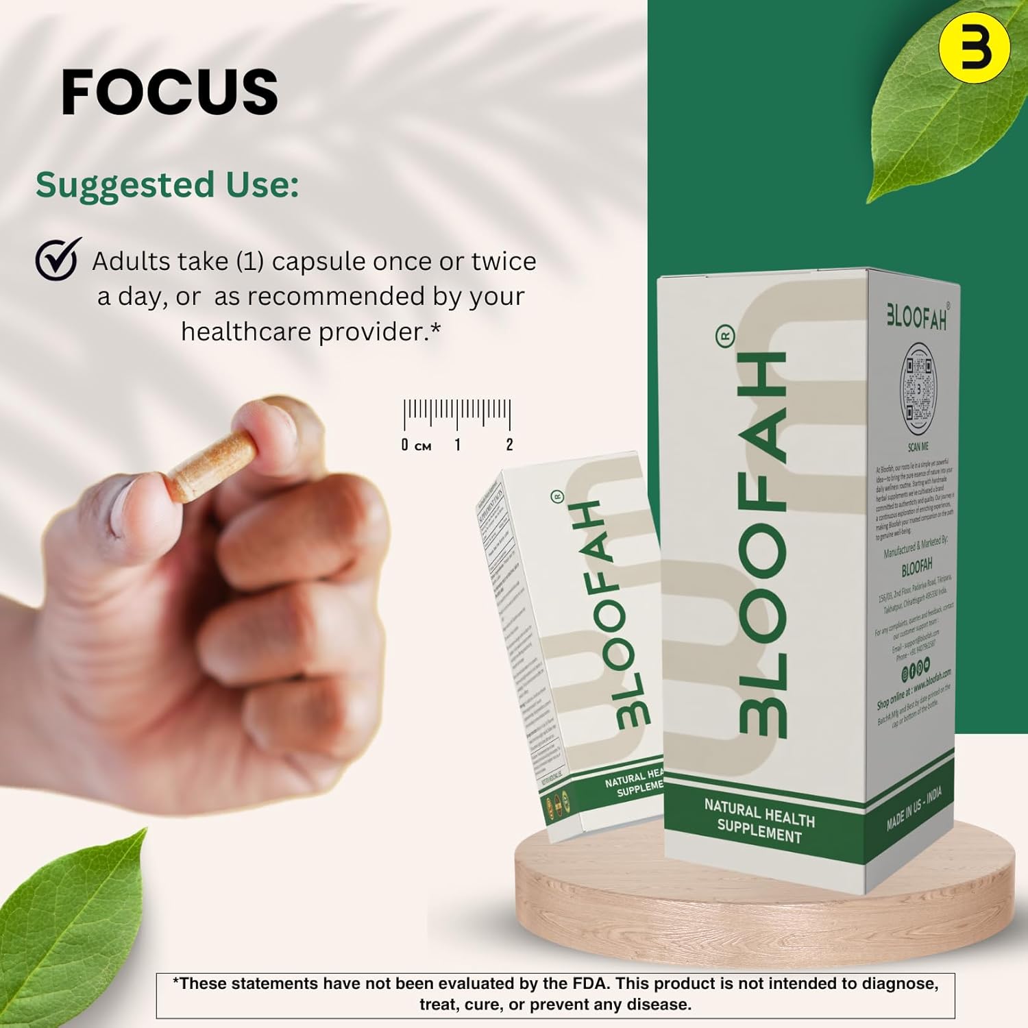 500mg Bloofah Garlic Capsules | Concentrated 10:1 Extract Supplement | Non-GMO, Gluten-Free | Easy-to-Swallow Pills | 180 Count Pack
