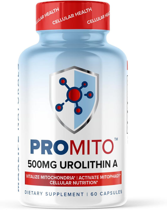500mg Pure Urolithin A Supplement for Men & Women - Natural Alternative to NMN, NAD, CoQ10 - 60 Capsules by MAXLIFE NATURALS