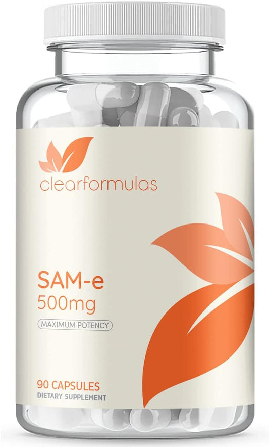 500mg SAM-e (S-Adenosyl Methionine) Supplement - 90 Capsules by ClearFormulas