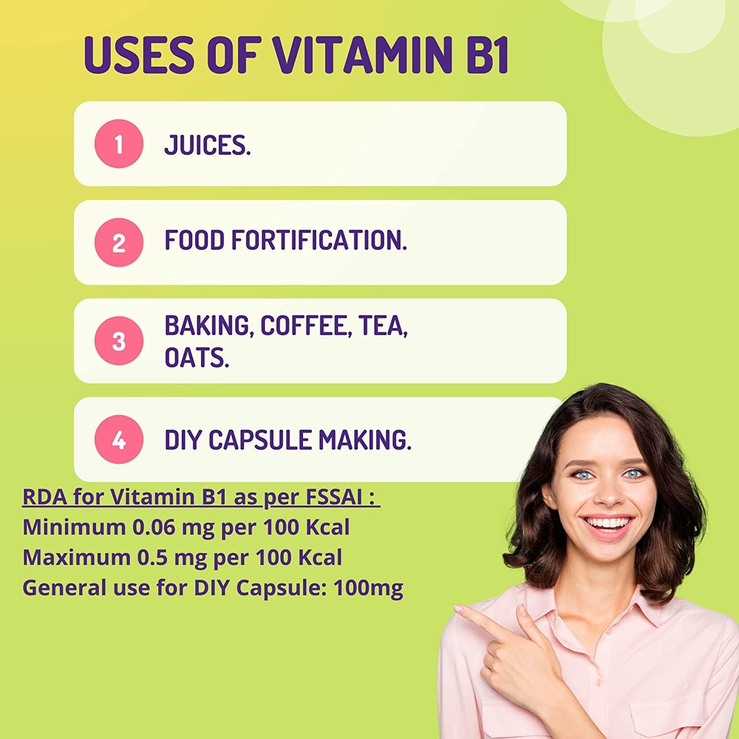 50gm Kavir Thiamine Mononitrate Powder - High Quality Vitamin B1 Supplement