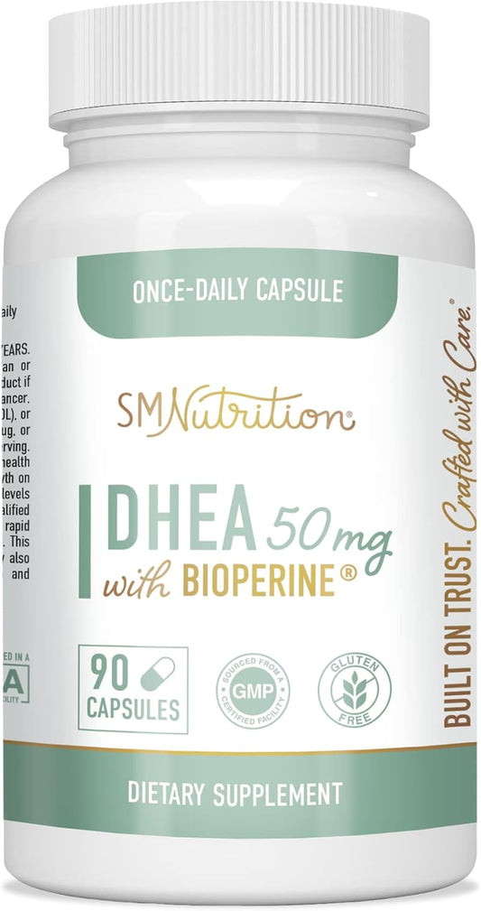 50mg DHEA Supplement for Hormone Balance & Energy | 3-Month Supply | Healthy Aging Support | Gluten-Free, Vegetarian | 90 Capsules