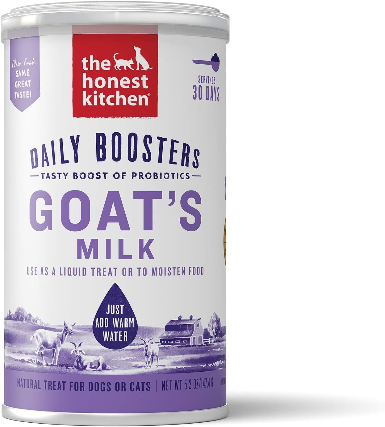 5.2 Ounces Honest Kitchen Instant Goat's Milk with Probiotics for Dogs and Cats
