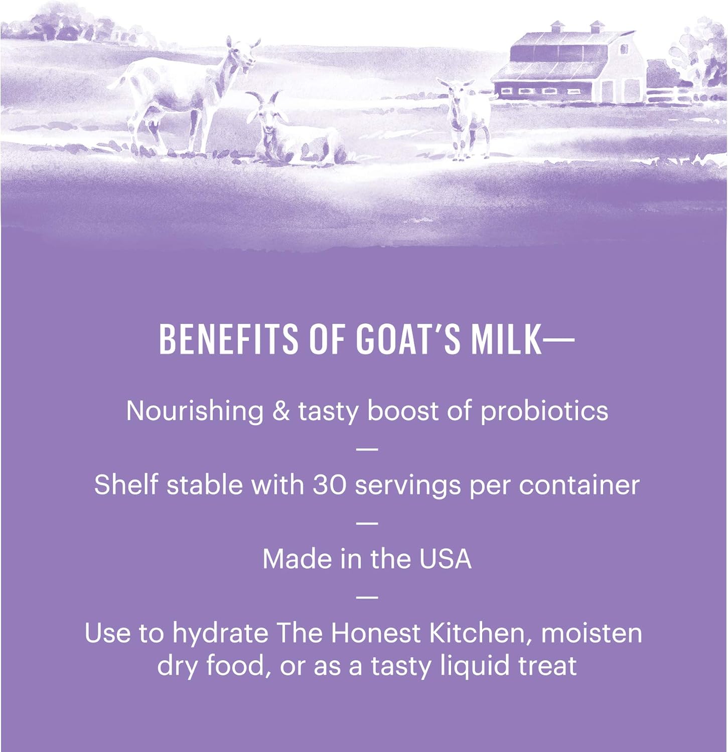 5.2 Ounces Honest Kitchen Instant Goat's Milk with Probiotics for Dogs and Cats