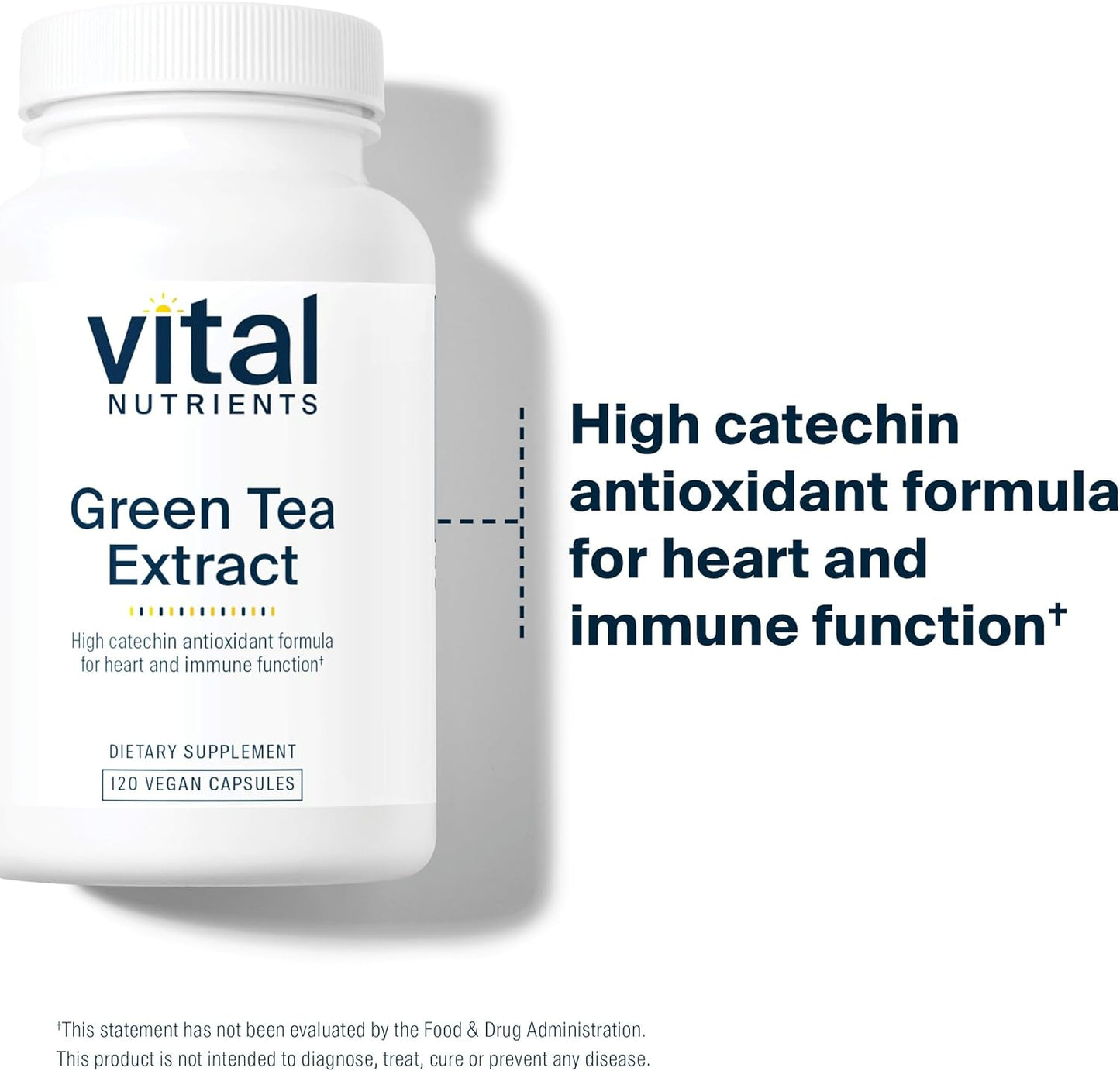 550mg Green Tea Extract Capsules | Powerful Antioxidant for Heart & Immune Support | Rich in Polyphenols & EGCG | Gluten, Dairy, Soy Free | Non-GMO | 120 Count