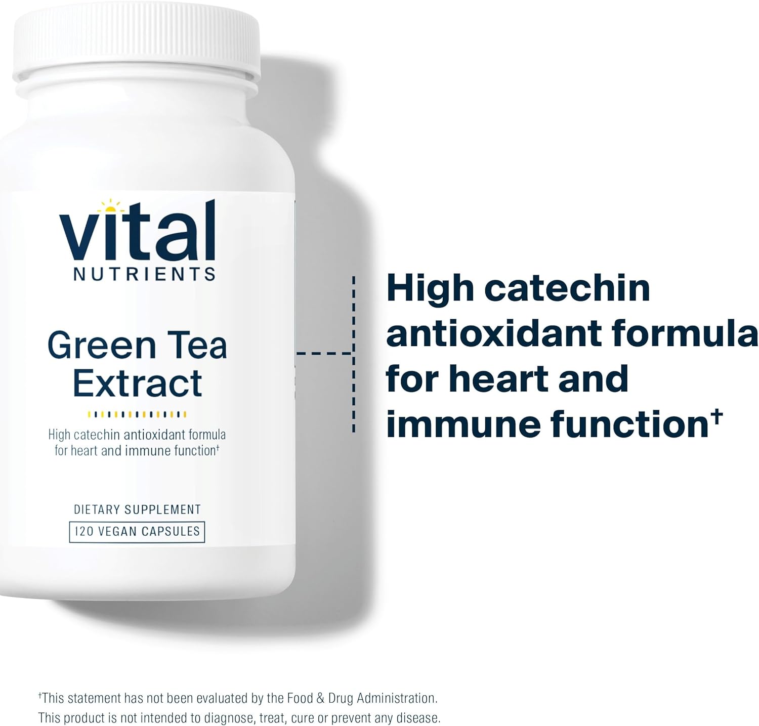 550mg Green Tea Extract Capsules | Powerful Antioxidant for Heart & Immune Support | Rich in Polyphenols & EGCG | Gluten, Dairy, Soy Free | Non-GMO | 120 Count