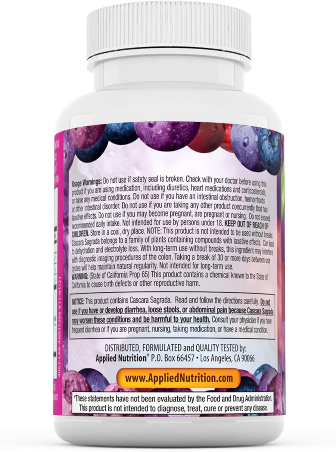 56 Count Applied Nutrition ACAI Berry Cleanse Tablets for Detox and Weight Management