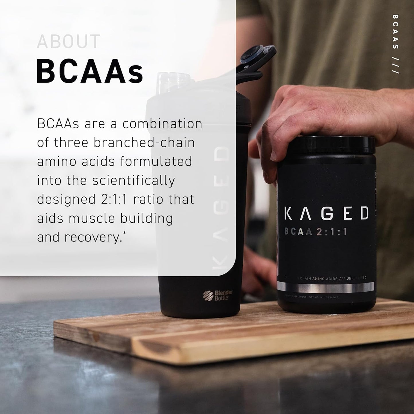 5g Fermented Plant Based BCAA Powder, Vegan-Friendly Amino Acid Supplement, Unflavored, 72 Servings for Men