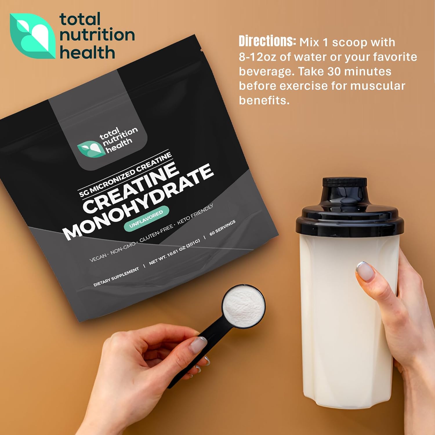 5g Micronized Creatine Monohydrate Powder with Vitamin D and Black Pepper Extract for Enhanced Muscle Performance and Energy Boost