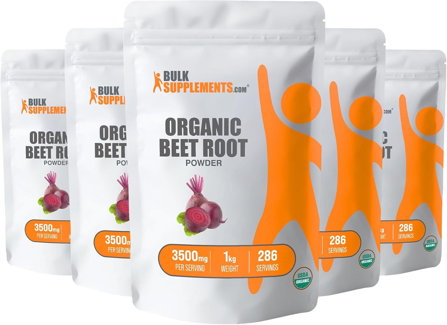5kg Bulk Organic Beet Root Powder - Superfood Supplement, Vegan & Gluten Free - 3500mg per Serving - Pack of 5