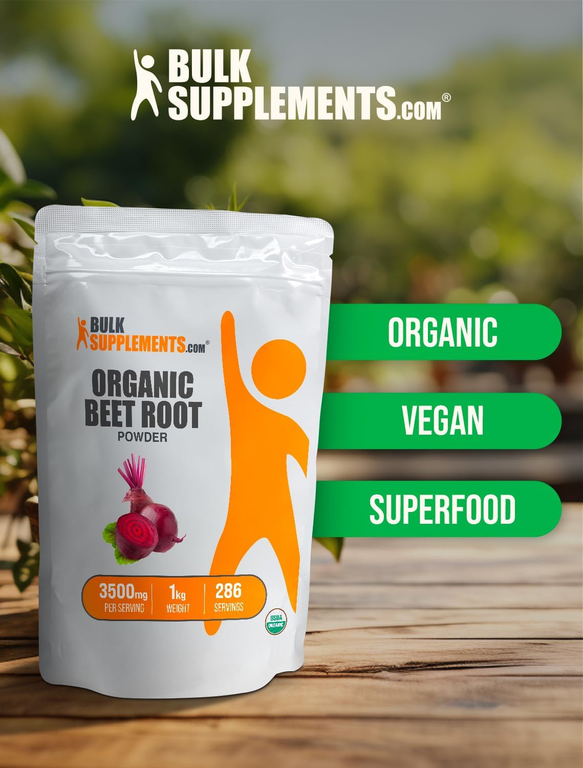 5kg Bulk Organic Beet Root Powder - Superfood Supplement, Vegan & Gluten Free - 3500mg per Serving - Pack of 5