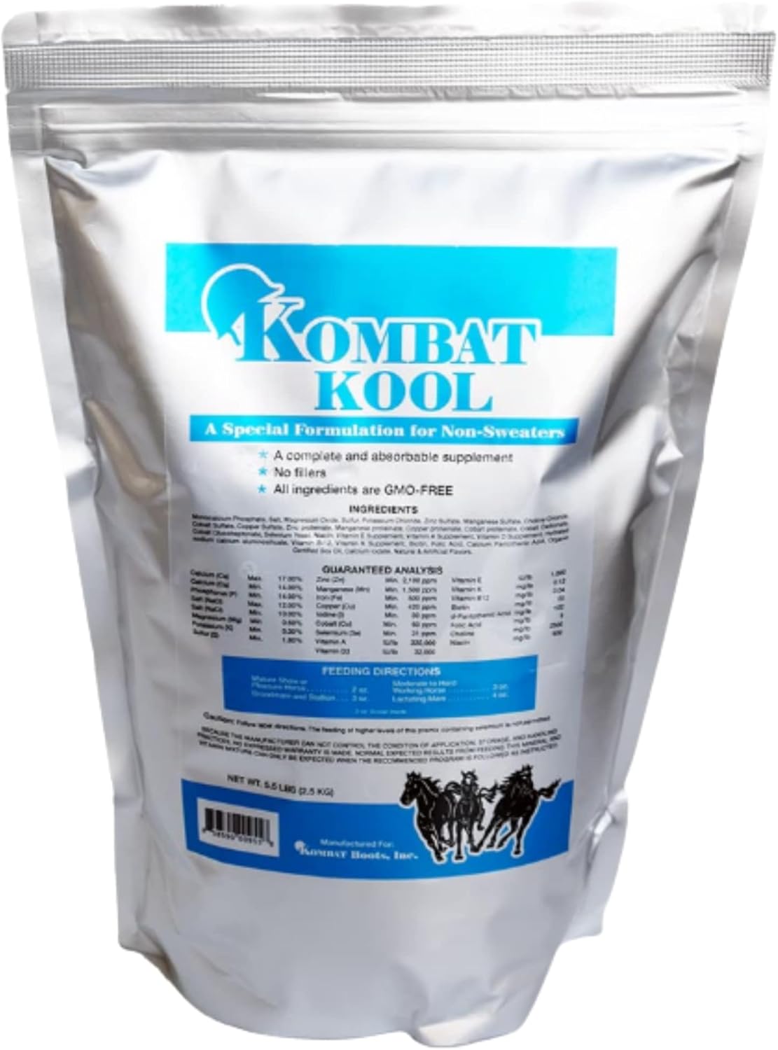 5lb Bag of Tack Shack of Ocala Kombat Kool Equine Powder Supplement for Non-Sweaters