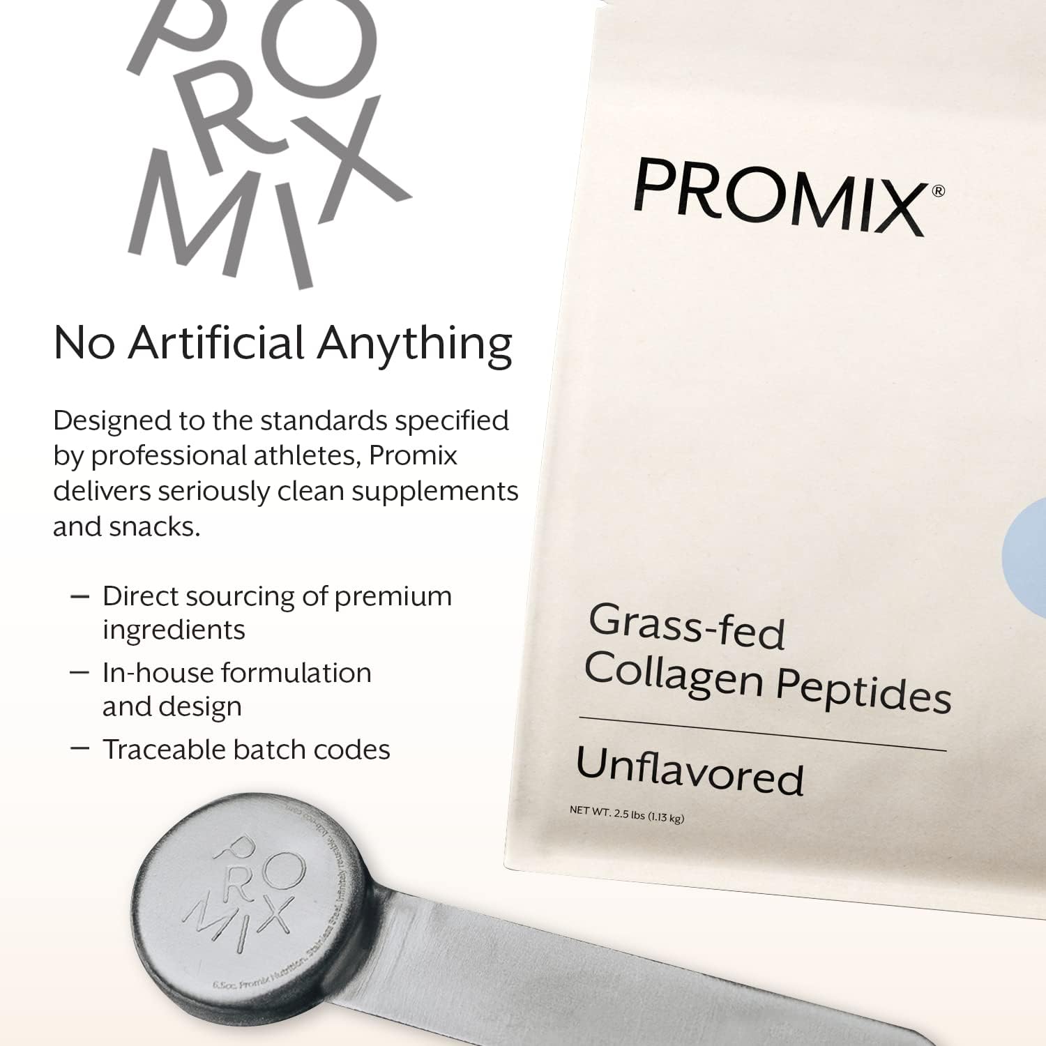 5lb Bulk ProMix Nutrition Hydrolyzed Collagen Peptides - Unflavored Protein for Skin, Bones, Joints - Supports Recovery in Shakes, Smoothies & Recipes