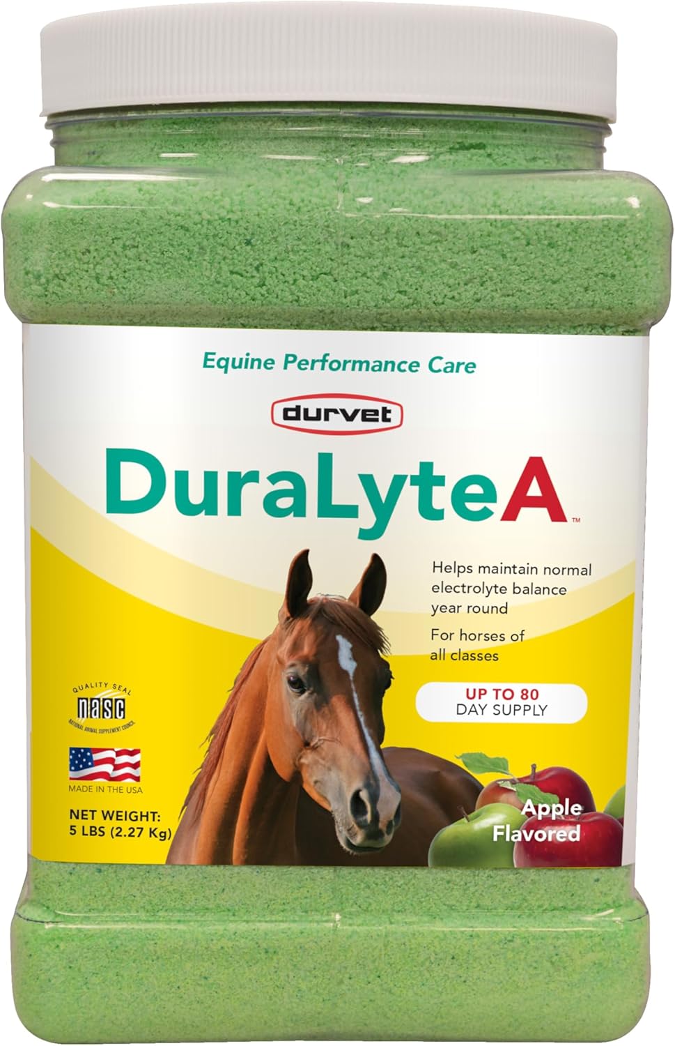 5lb Durvet DuraLyte A Electrolyte Supplement for Horses - Apple Flavored