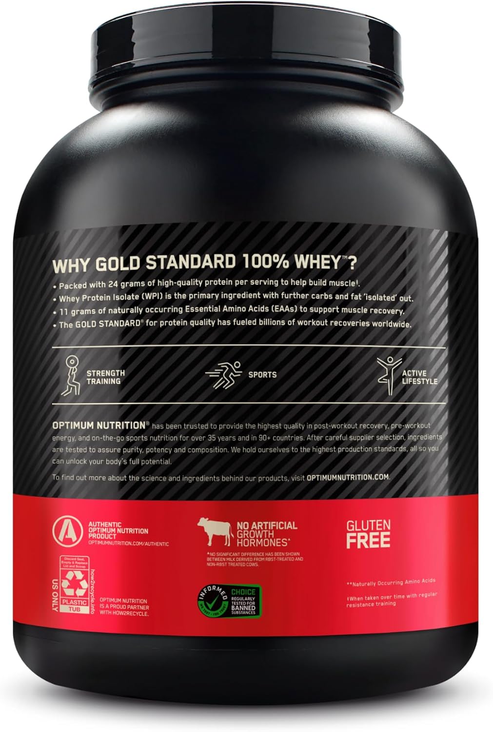 5lb Optimum Nutrition Gold Standard 100% Whey Protein Powder - Chocolate Peanut Butter - Varying Packaging