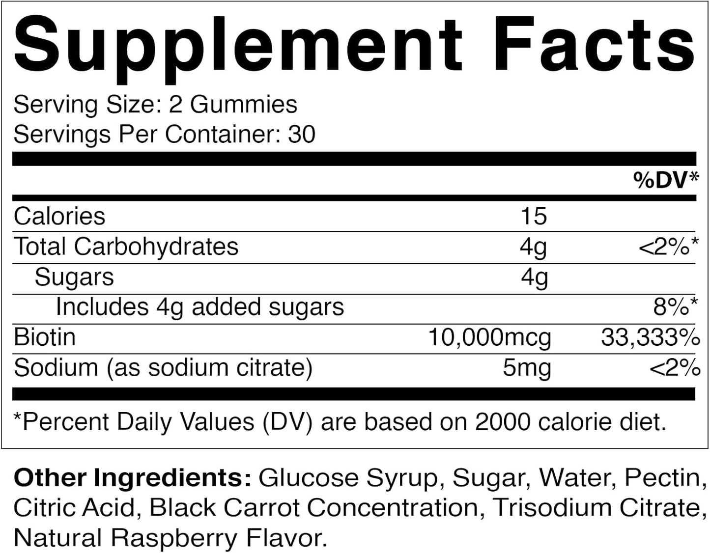 6 Bottles of Vitamatic Biotin Gummies 10,000 mcg for Hair, Skin & Nails - 60 Vegan Gummies - Vitamin B7 Supplement