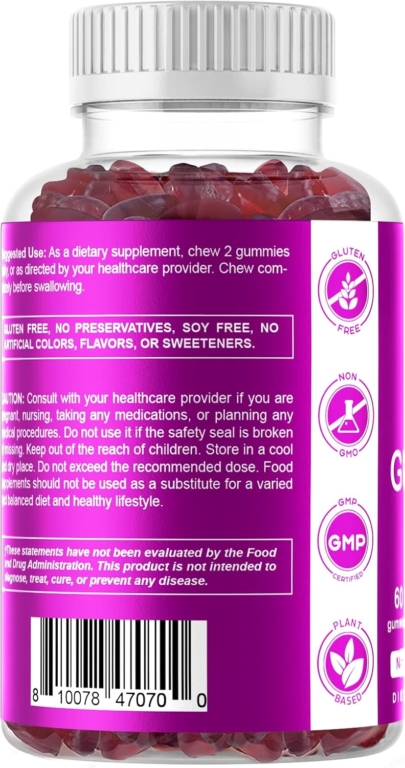 6 Bottles of Vitamatic Biotin Gummies 10,000 mcg for Hair, Skin & Nails - 60 Vegan Gummies - Vitamin B7 Supplement