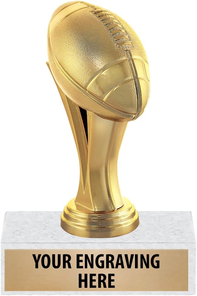 6" Gold Football Trophy - Crown Awards Sports Iconz Award for Football Players