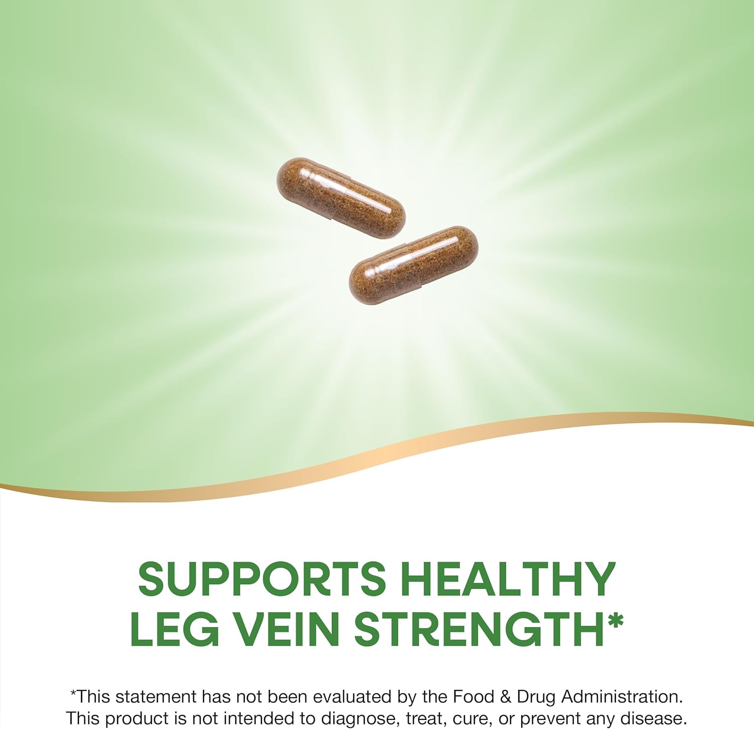 6-Herb Blend Leg Vein Support with Horse Chestnut & Dandelion - 120 Vegan Capsules