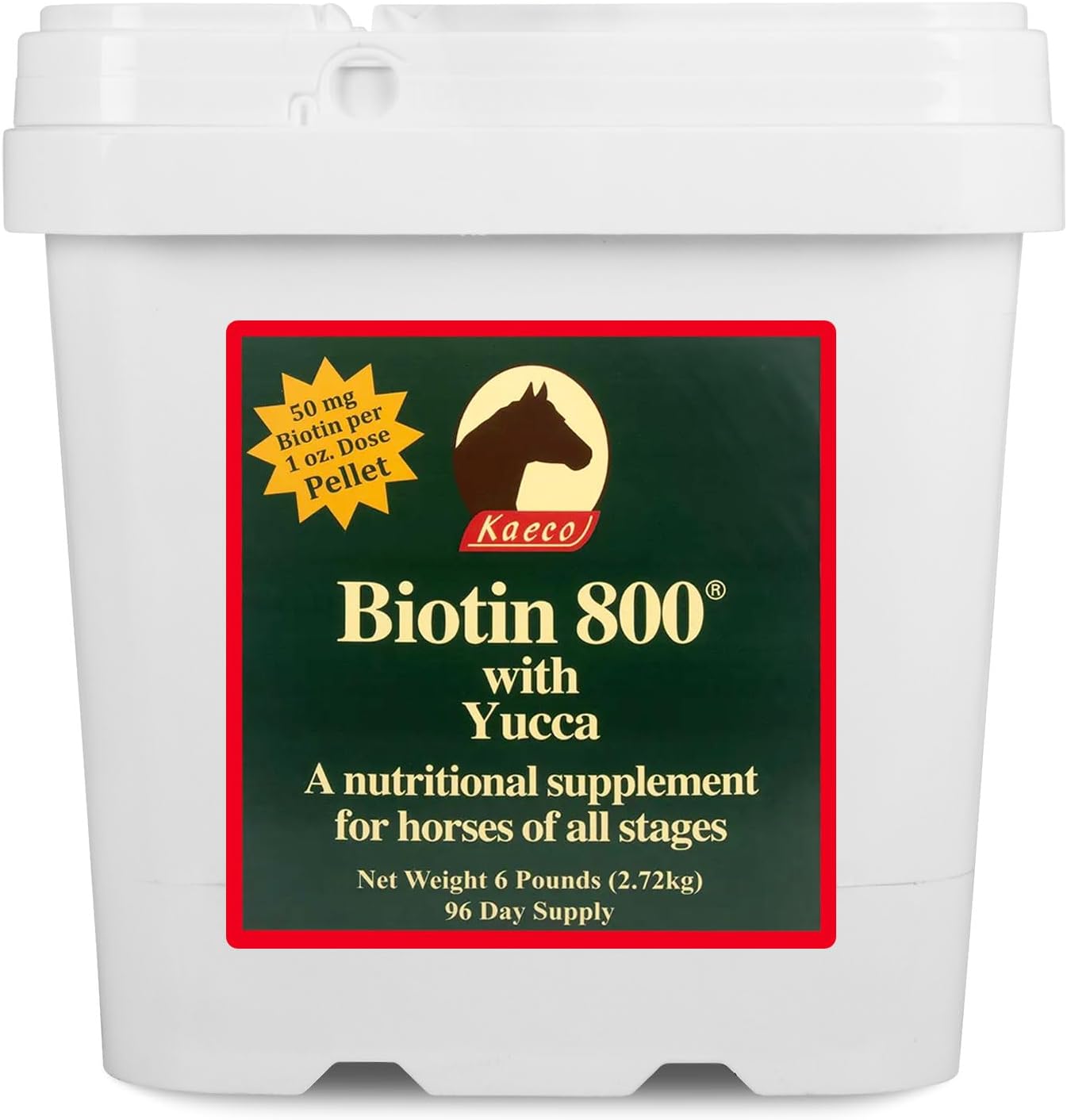 6 lb RJ Matthews Biotin 800 Pellets for Horse Hoof Health and Coat Shine