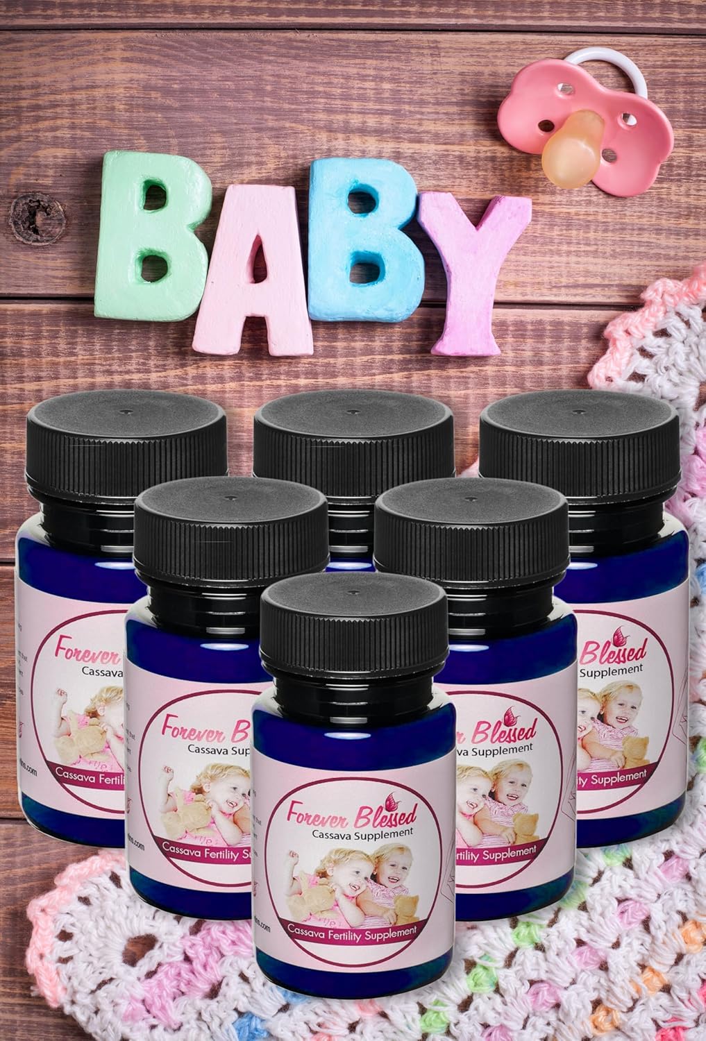 6-Month Supply Cassava Root Fertility Supplement for Twins - Natural Pregnancy Vitamin