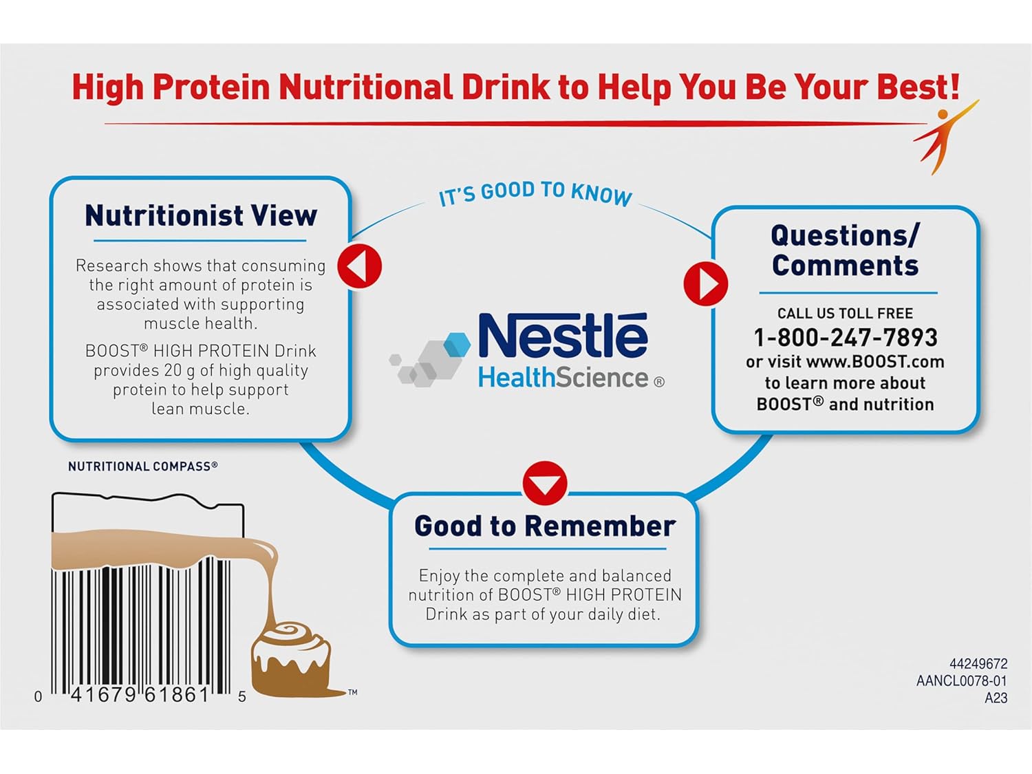 6-Pack BOOST High Protein Nutritional Drink in Cinnabon Flavor - Pack of 2