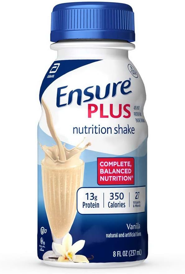 6-Pack of Ensure Plus Vanilla Nutrition Shakes for Daily Health and Nutrition Boost