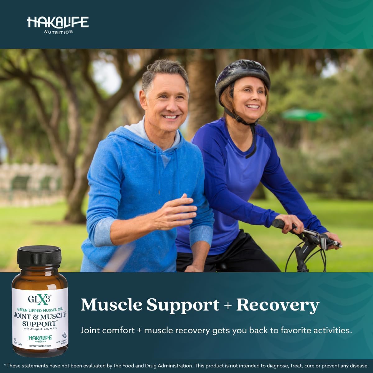 6 Pack of HAKA Life Nutrition GLX3 Extra Strength Green Lipped Mussel Oil Capsules for Joint Comfort & Support - Omega 3 & Chondroitin Sulfate Rich