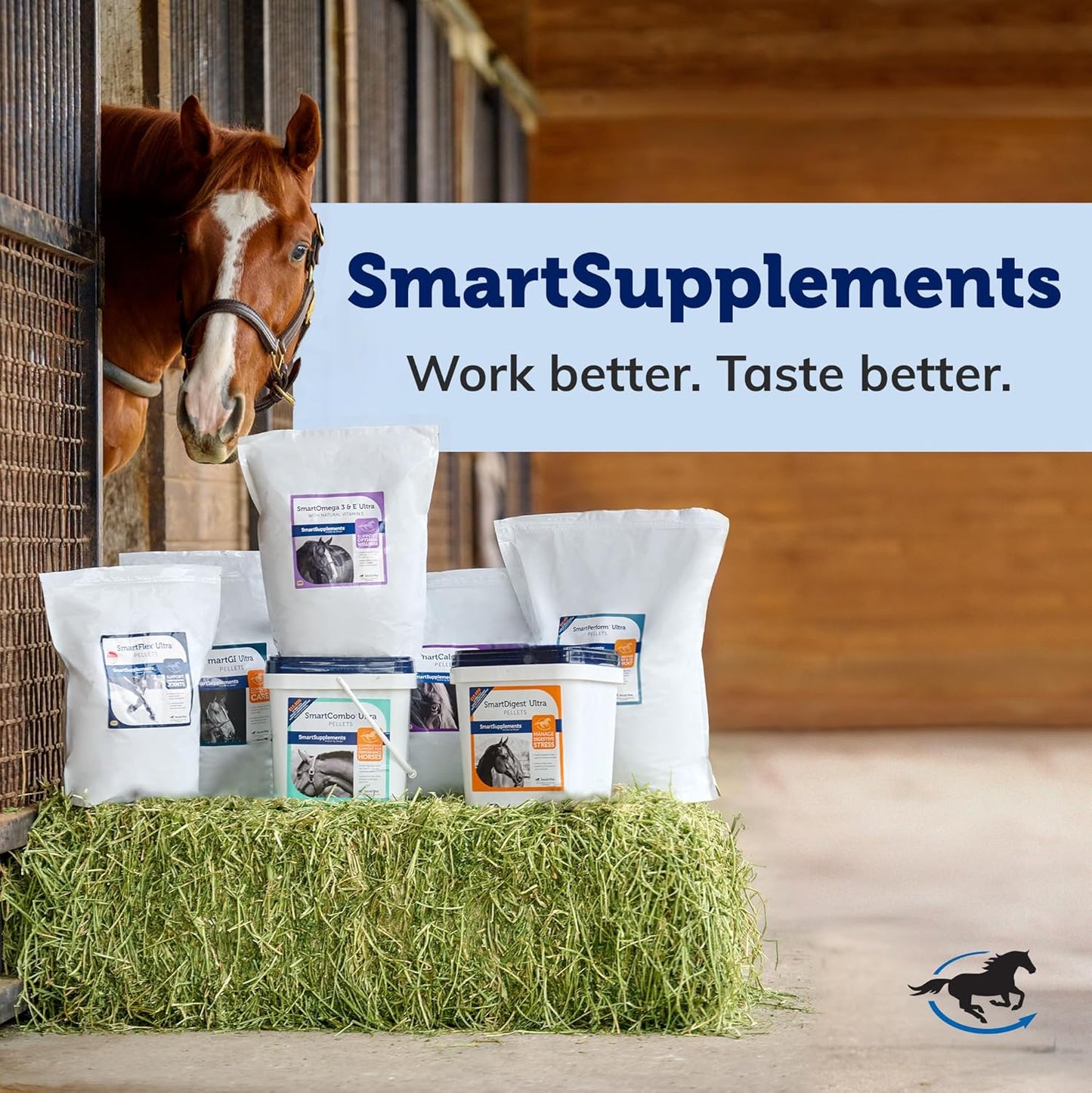 6 Pack of SMARTPAK SmartCalm Ultra Paste - Horse Calming Supplement without Herbs or Sugar for Skittish Horses
