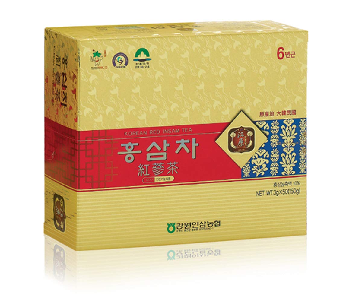 6 Year Korean Red Ginseng Tea - 150g (3g x 50 packets) - Premium Korean Red Ginseng Extract in Tea Form