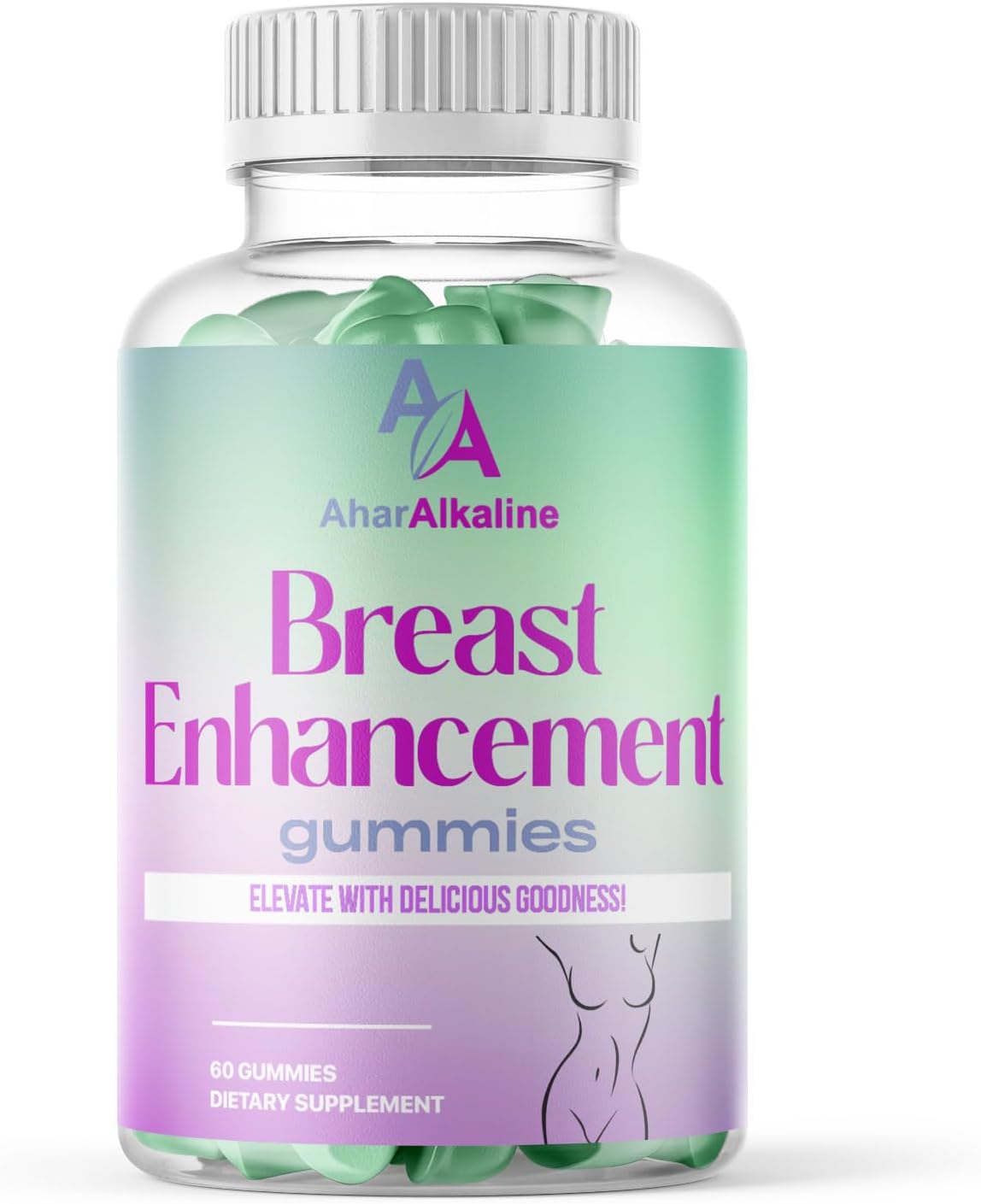 60 Ahar Alkaline Breast Enhancement Gummies for Breast Growth and Chest Enlargement, Workout Aid