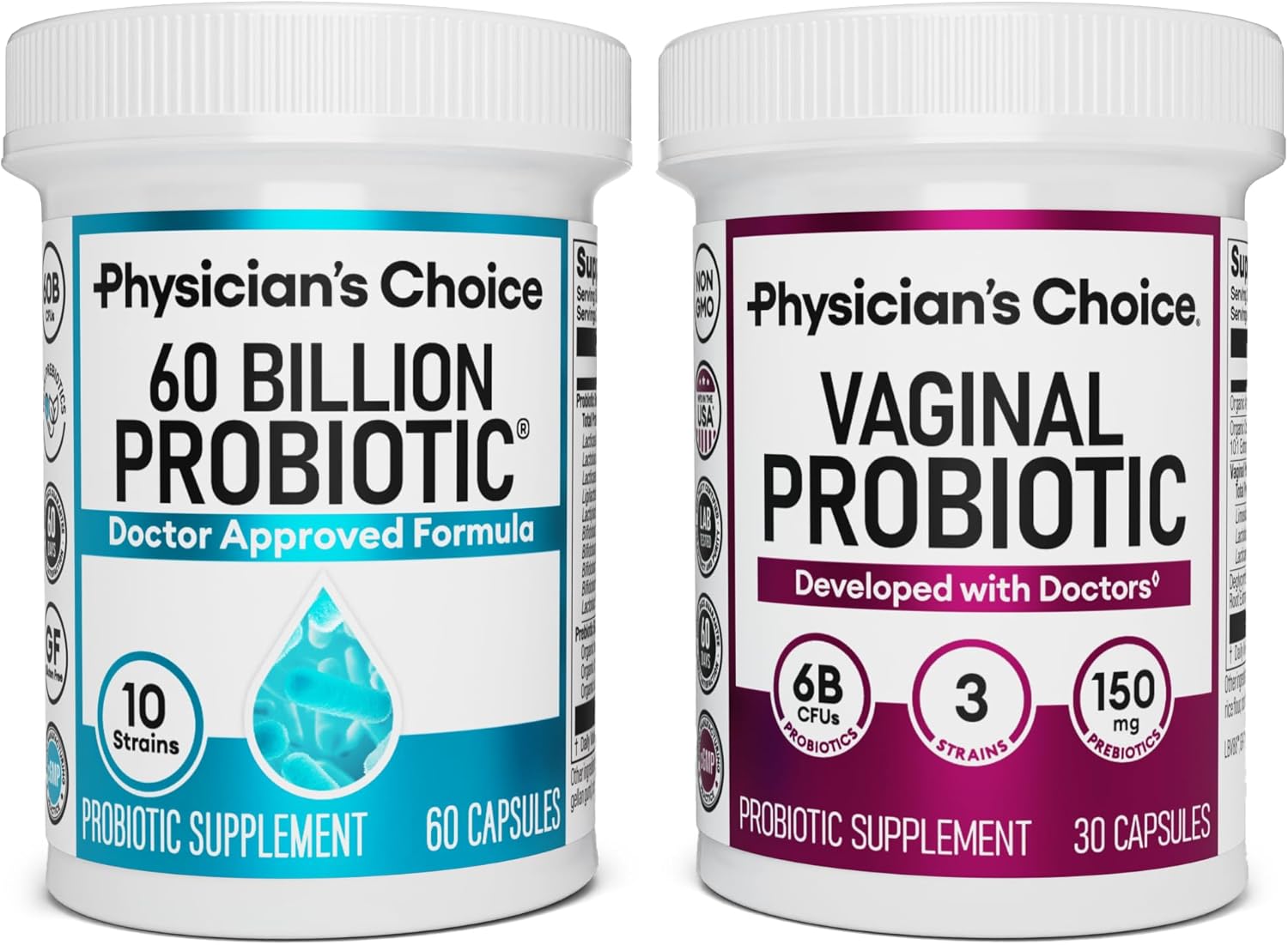 60 Billion Probiotic Bundle for Vaginal Health by Physician's CHOICE