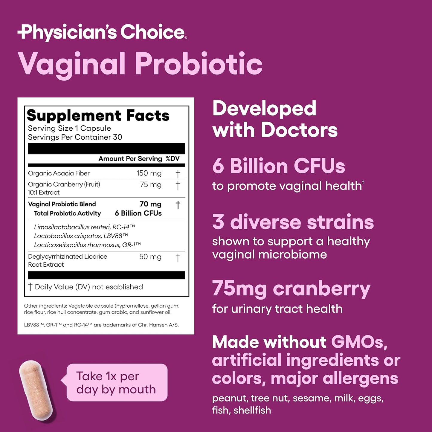 60 Billion Probiotic Bundle for Vaginal Health by Physician's CHOICE