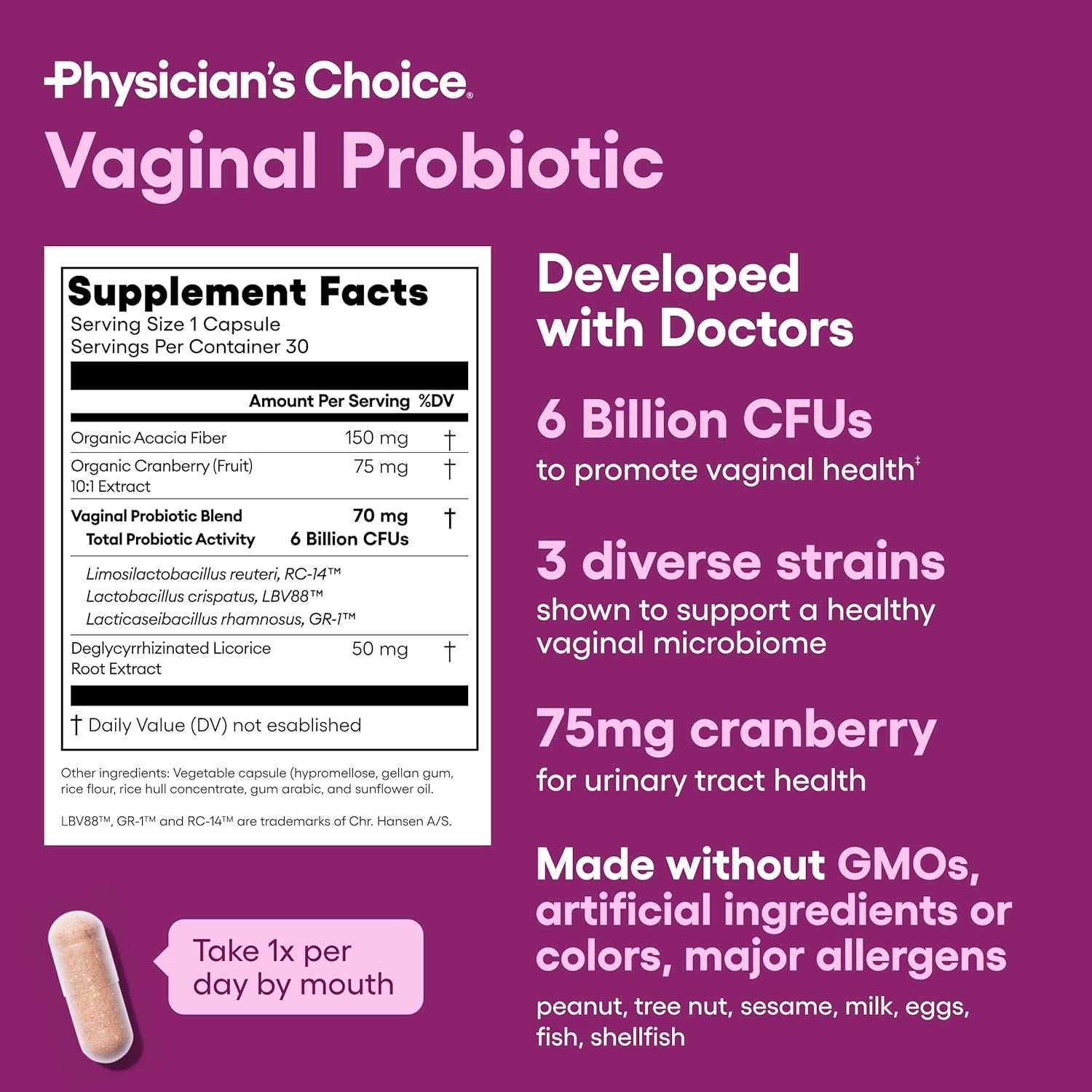 60 Billion Probiotic Bundle for Vaginal Health by Physician's CHOICE