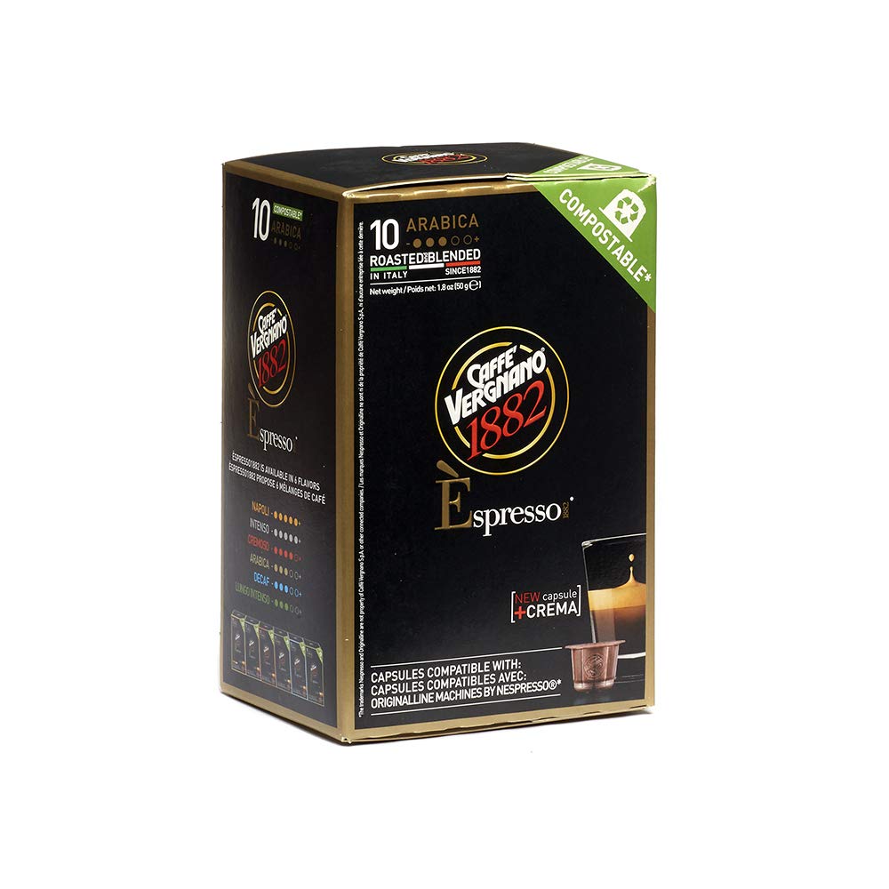 60 Caffè Vergnano Arabica Capsules Compatible with Nespresso Original Line Machines - 6 Packs of 10 Capsules