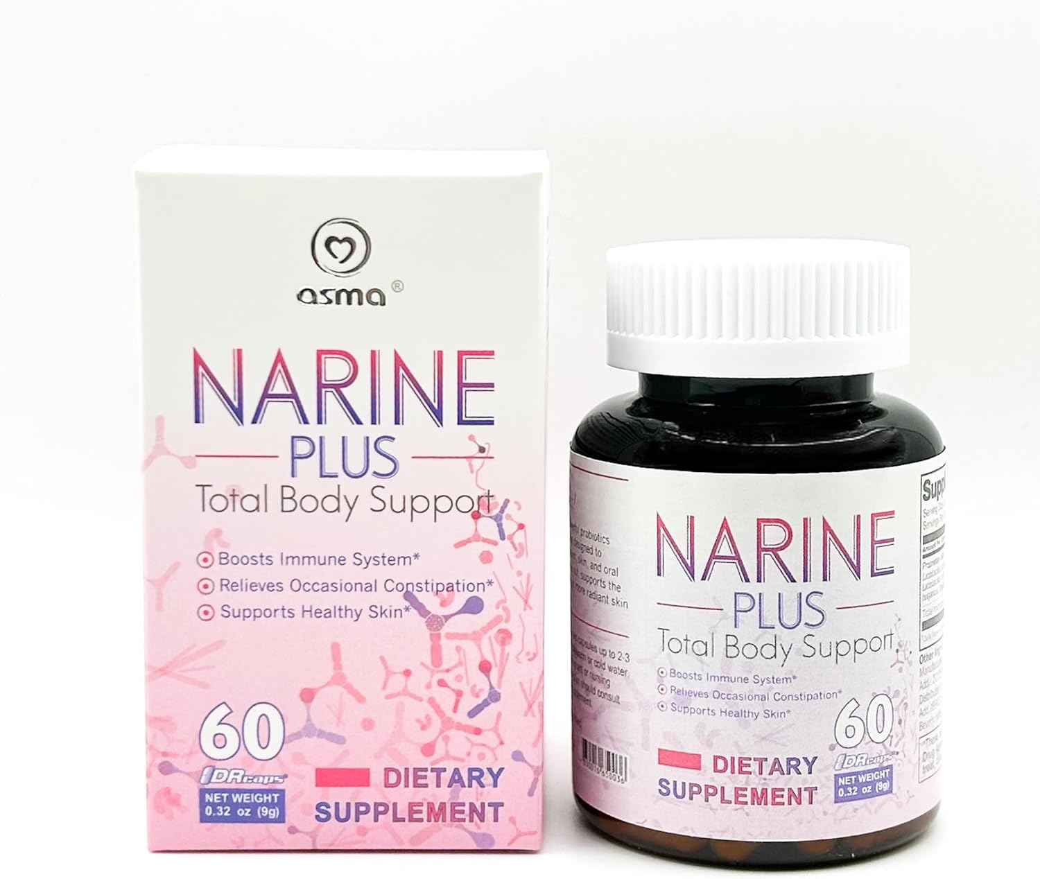 60 Capsules Asma Narimax Plus Probiotic Supplement for Gut Health Support