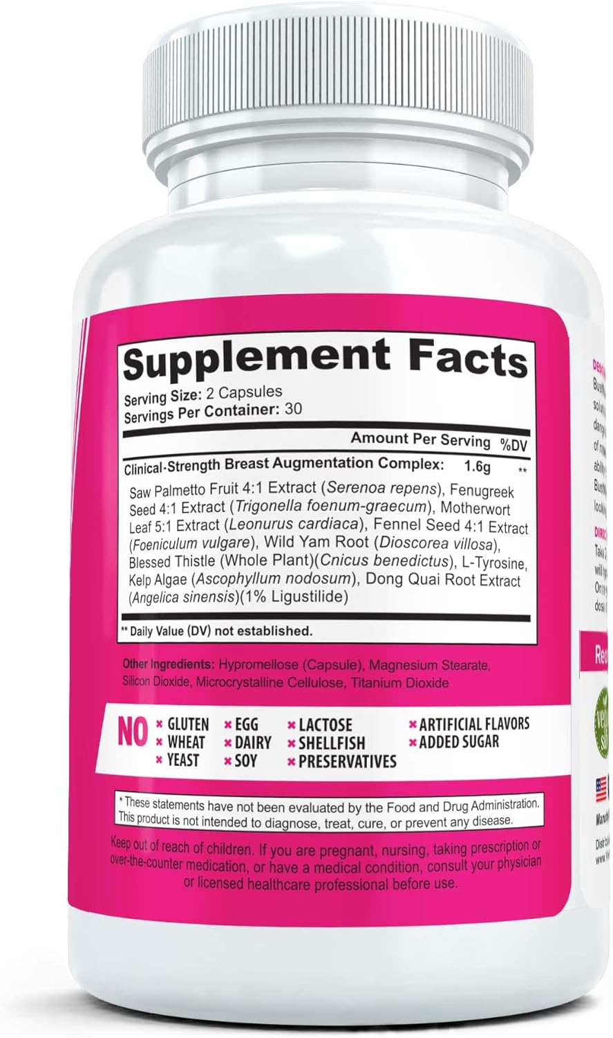 60 Capsules BustMaxx Breast Enhancement Pills - Trusted and Effective Supplement