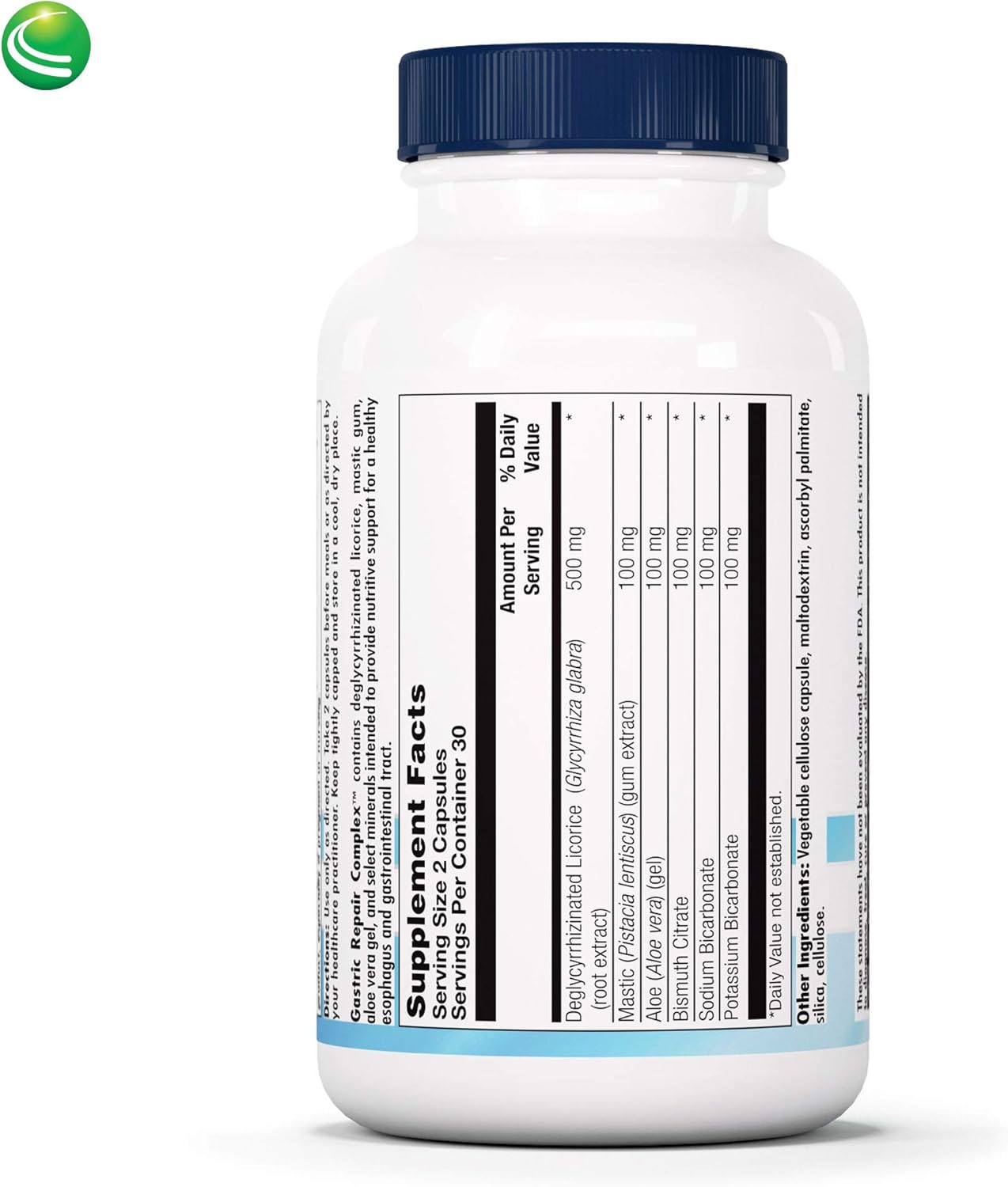 60 Capsules Nutra BioGenesis Gastric Repair Complex with Bismuth, Licorice, and Mastic Gum for Gastric Tissue Health Support