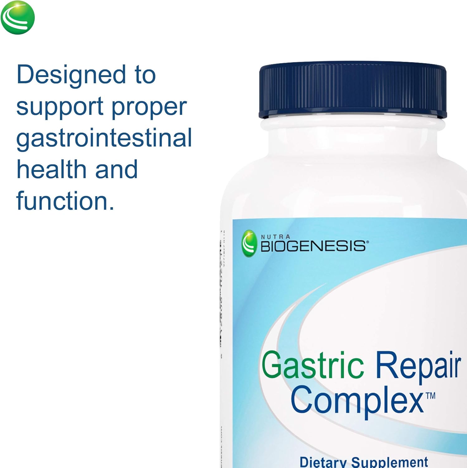 60 Capsules Nutra BioGenesis Gastric Repair Complex with Bismuth, Licorice, and Mastic Gum for Gastric Tissue Health Support