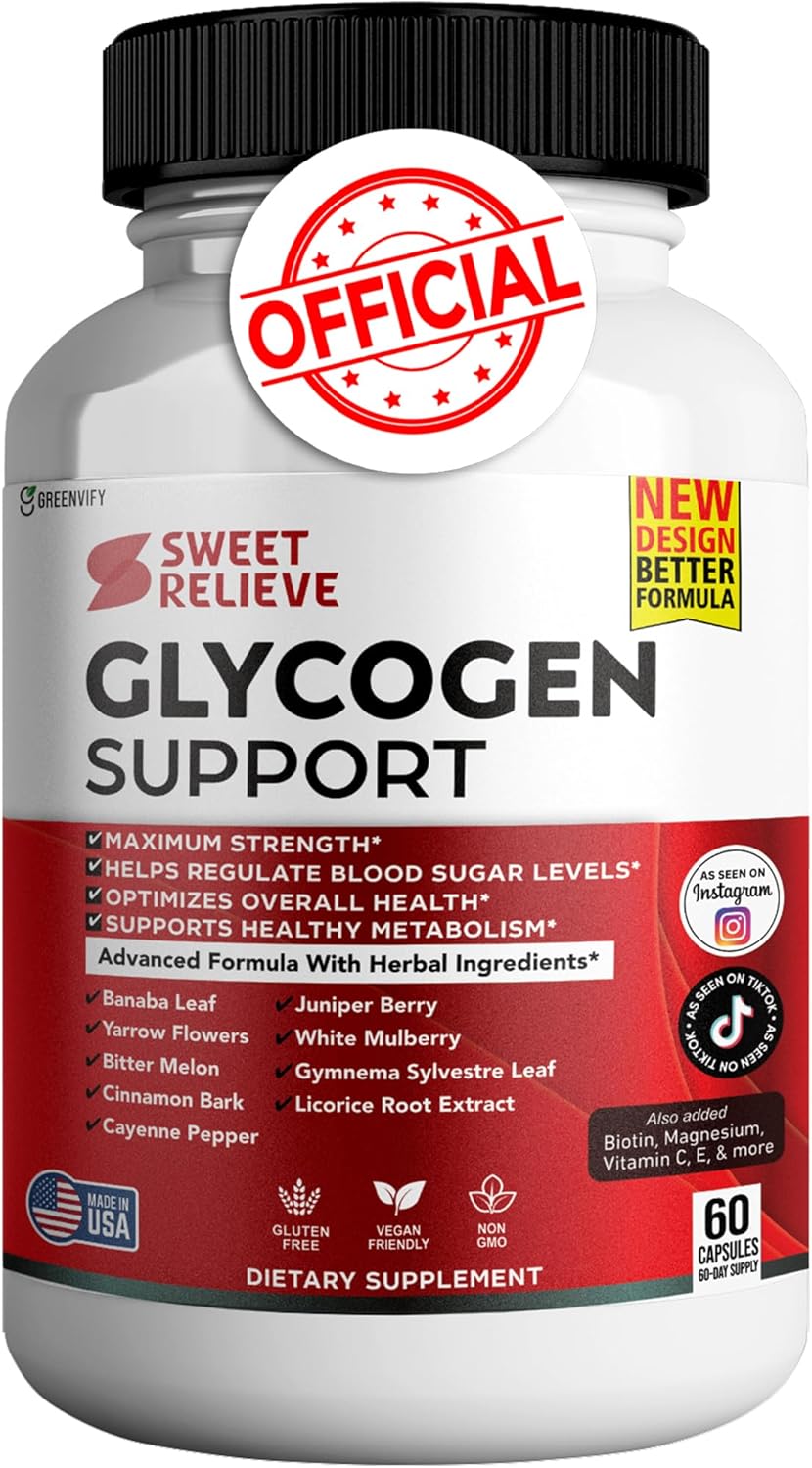 60 Capsules of GREENVIFY Sweet Relief Glycogen Support Supplement for Joints and Blood Vessel Health